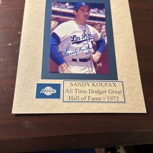 Sandy Koufax Los Angeles Dodgers 1972 Hall of Fame Plaque Original